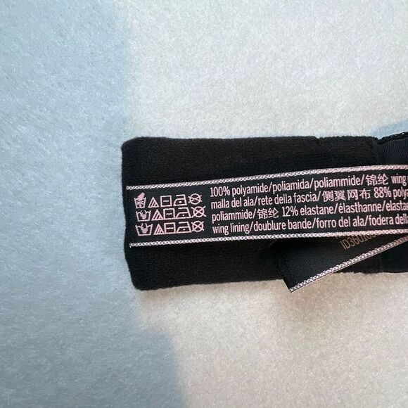 Victoria’s Secret Very Sexy Black Mesh Overlay Push-Up Bra 32D E70 - Picture 10 of 12